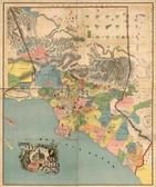 Los Angeles County 1888 Wall Map Colored, Los Angeles County 1888 Wall Map Colored